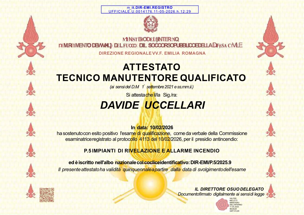 Manutentore Uccellari Davide IRAI