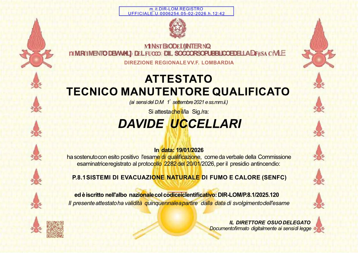 UCCELLARI DAVIDE EVACUAZIONE NATURALE FUMI E CALORE